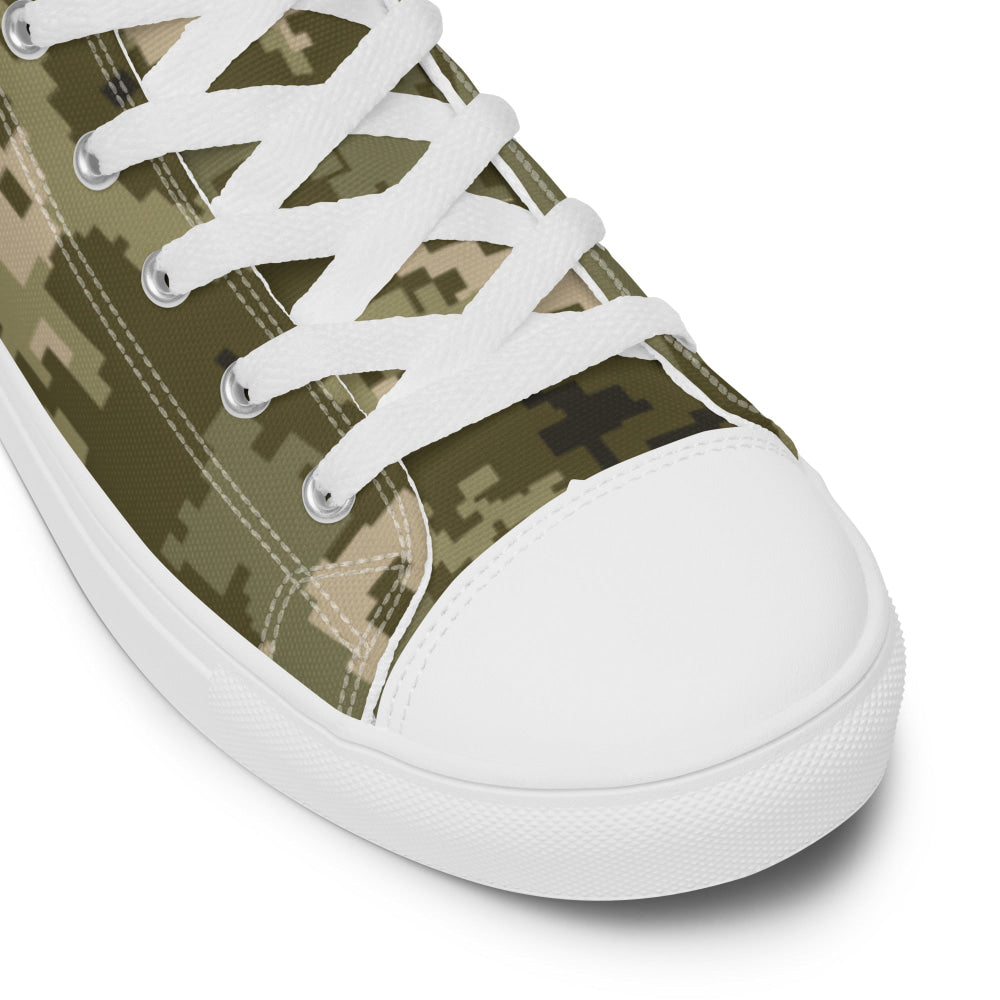 Ukrainian MM14 Arid Desert CAMO Men’s high top canvas shoes - Mens High Top Canvas Shoes