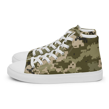 Ukrainian MM14 Arid Desert CAMO Men’s high top canvas shoes - Mens High Top Canvas Shoes