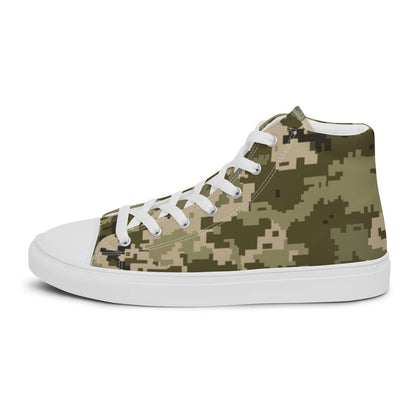 Ukrainian MM14 Arid Desert CAMO Men’s high top canvas shoes - Mens High Top Canvas Shoes