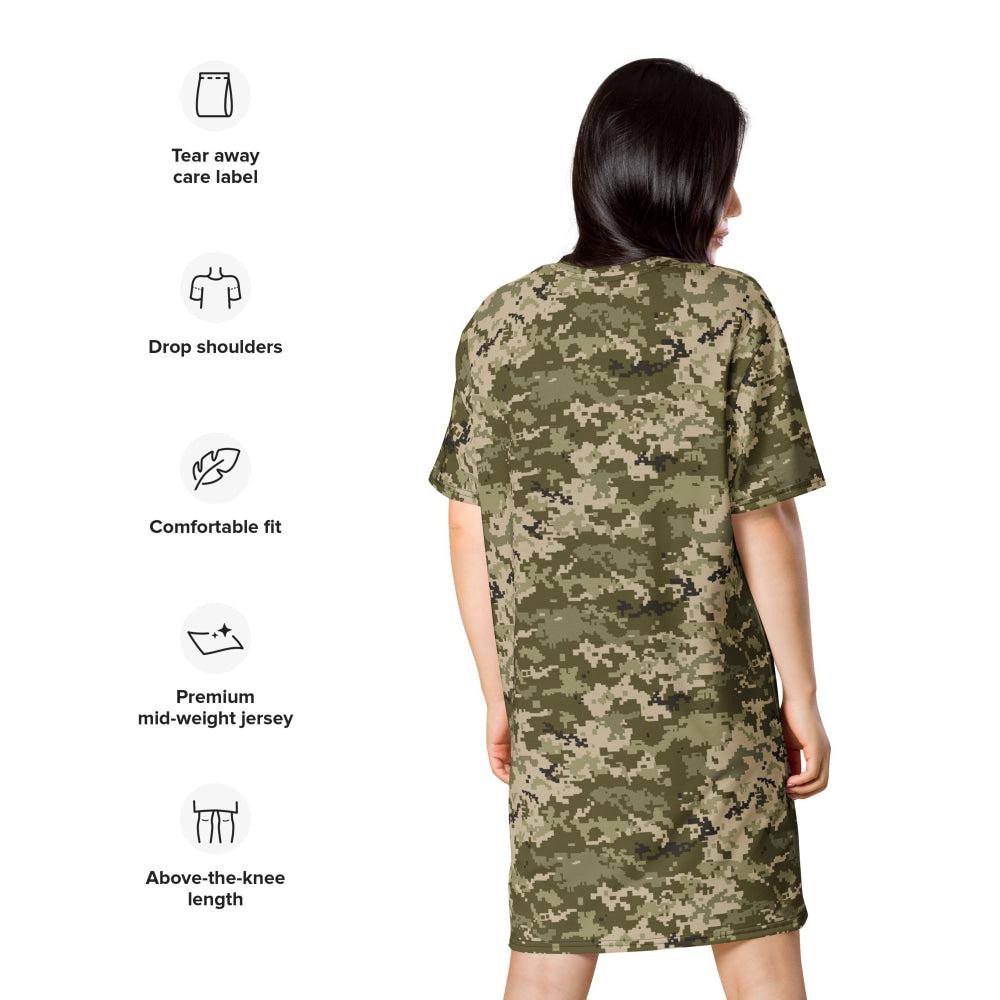 Ukrainian MM14 Arid Desert CAMO T-shirt dress - Womens T-Shirt Dress