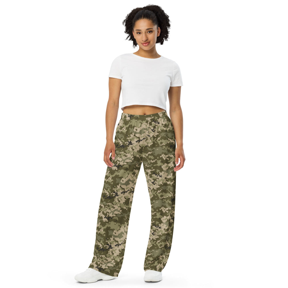 Ukrainian MM14 Arid Desert CAMO unisex wide-leg pants - Unisex Wide-Leg Pants