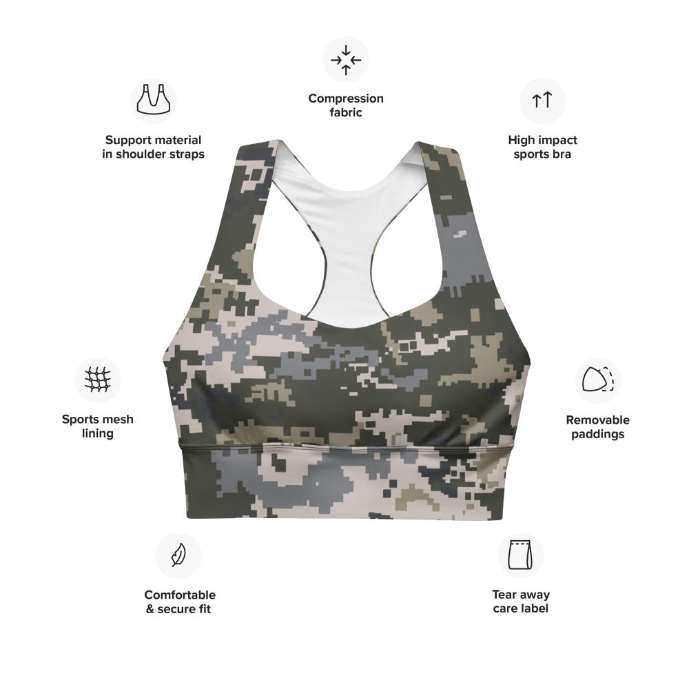 Ukrainian MM14 CAMO Longline sports bra - Womens Sports Bra