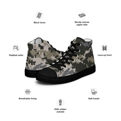 Ukrainian MM14 CAMO Men’s high top canvas shoes - Mens High Top Canvas Shoes