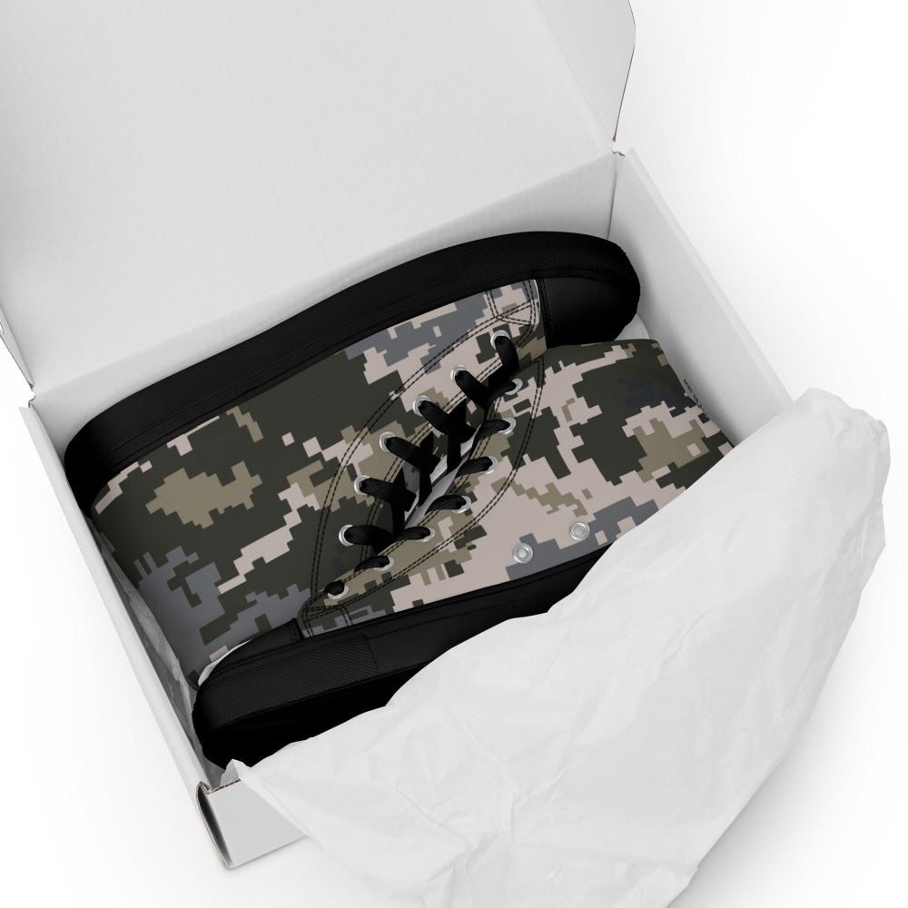 Ukrainian MM14 CAMO Men’s high top canvas shoes - Mens High Top Canvas Shoes