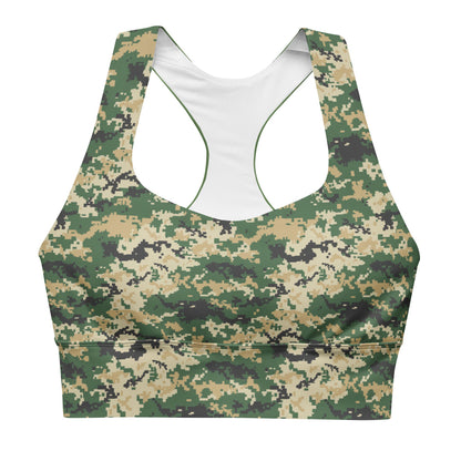 Ukrainian MM14 Multi-Terrain CAMO Longline sports bra - Womens Sports Bra