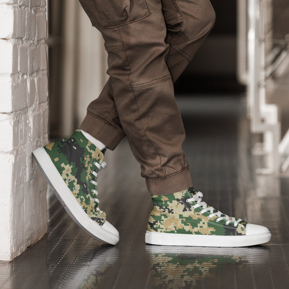 Ukrainian MM14 Multi-Terrain CAMO Men’s high top canvas shoes - Mens High Top Canvas Shoes