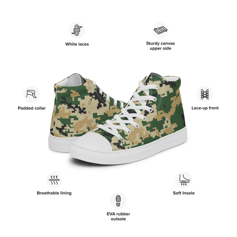 Ukrainian MM14 Multi-Terrain CAMO Men’s high top canvas shoes - Mens High Top Canvas Shoes