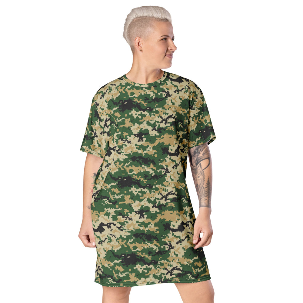 Ukrainian MM14 Multi-Terrain CAMO T-shirt dress - 2XS - Womens T-Shirt Dress