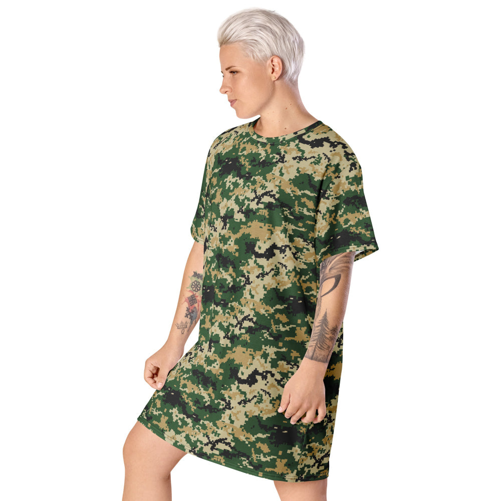 Ukrainian MM14 Multi-Terrain CAMO T-shirt dress - Womens T-Shirt Dress