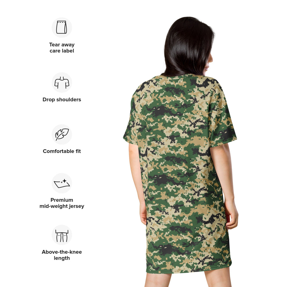 Ukrainian MM14 Multi-Terrain CAMO T-shirt dress - Womens T-Shirt Dress