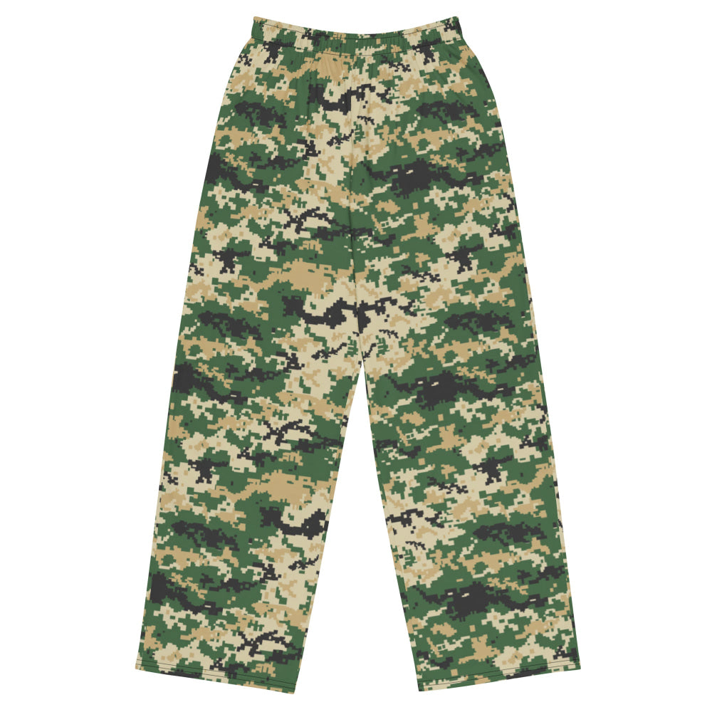 Ukrainian MM14 Multi-Terrain CAMO unisex wide-leg pants - 2XS - Unisex Wide-Leg Pants