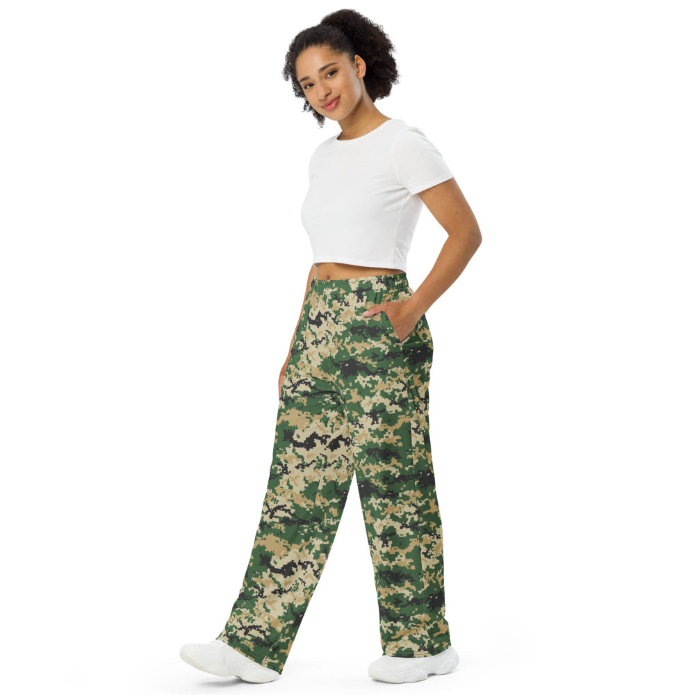 Ukrainian MM14 Multi-Terrain CAMO unisex wide-leg pants - Unisex Wide-Leg Pants