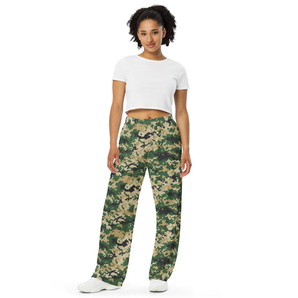 Ukrainian MM14 Multi-Terrain CAMO unisex wide-leg pants - Unisex Wide-Leg Pants