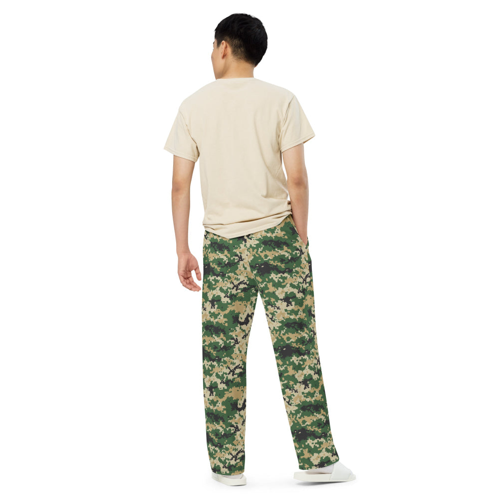 Ukrainian MM14 Multi-Terrain CAMO unisex wide-leg pants - Unisex Wide-Leg Pants