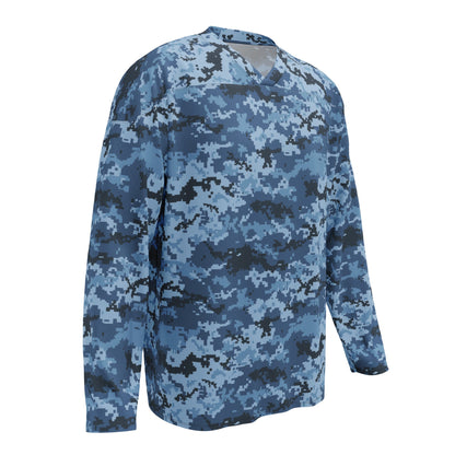 Ukrainian MM14 Navy CAMO hockey fan jersey - Hockey Jerseys