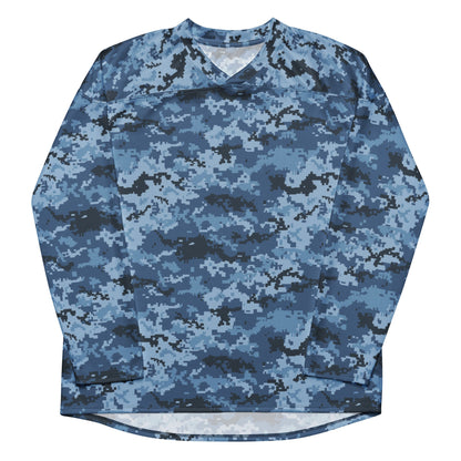 Ukrainian MM14 Navy CAMO hockey fan jersey - Hockey Jerseys
