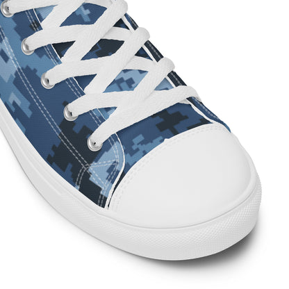 Ukrainian MM14 Navy CAMO Men’s high top canvas shoes - Mens High Top Canvas Shoes