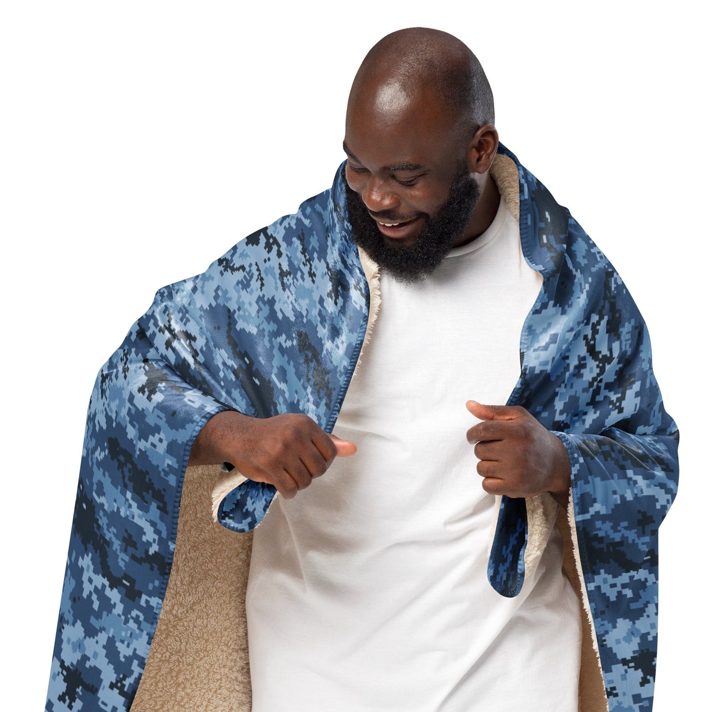 Ukrainian MM14 Navy CAMO Sherpa blanket - Blankets