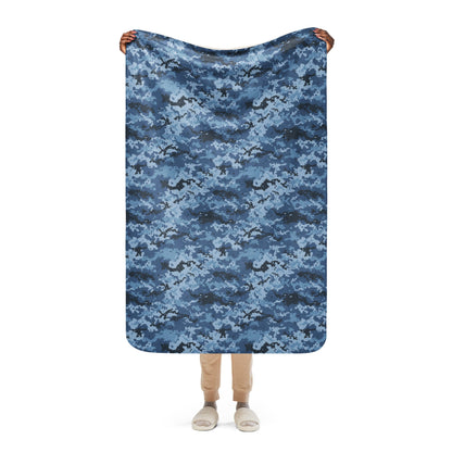 Ukrainian MM14 Navy CAMO Sherpa blanket - 37″×57″ - Blankets