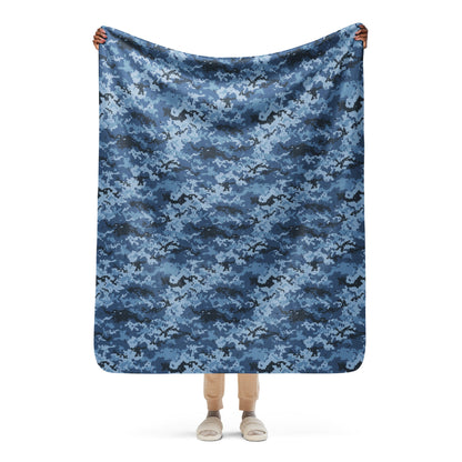 Ukrainian MM14 Navy CAMO Sherpa blanket - 50″×60″ - Blankets