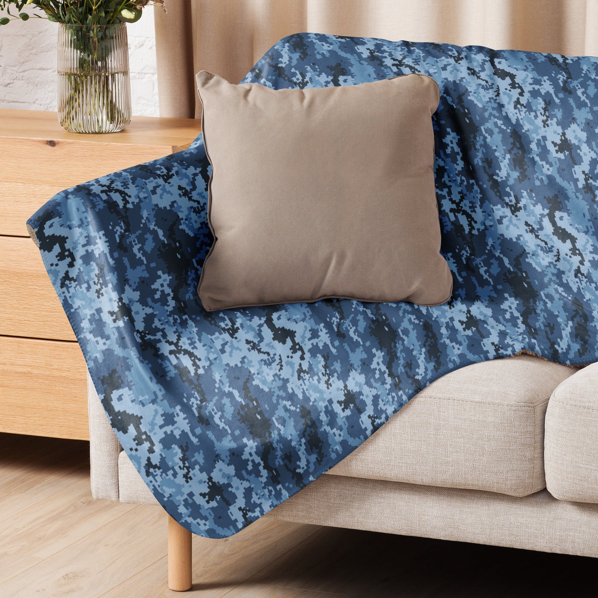 Ukrainian MM14 Navy CAMO Sherpa blanket - Blankets