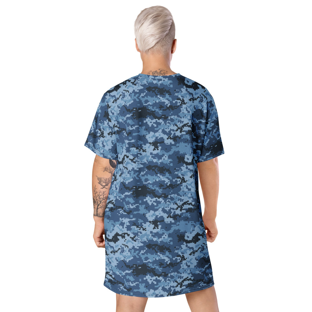 Ukrainian MM14 Navy CAMO T-shirt dress - Womens T-Shirt Dress