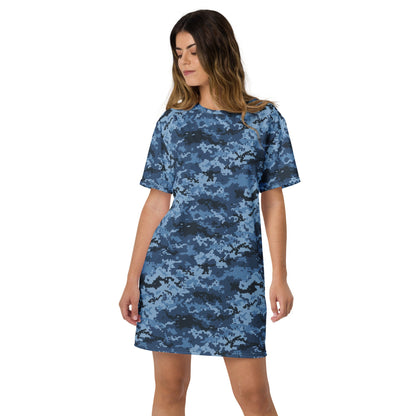 Ukrainian MM14 Navy CAMO T-shirt dress - Womens T-Shirt Dress