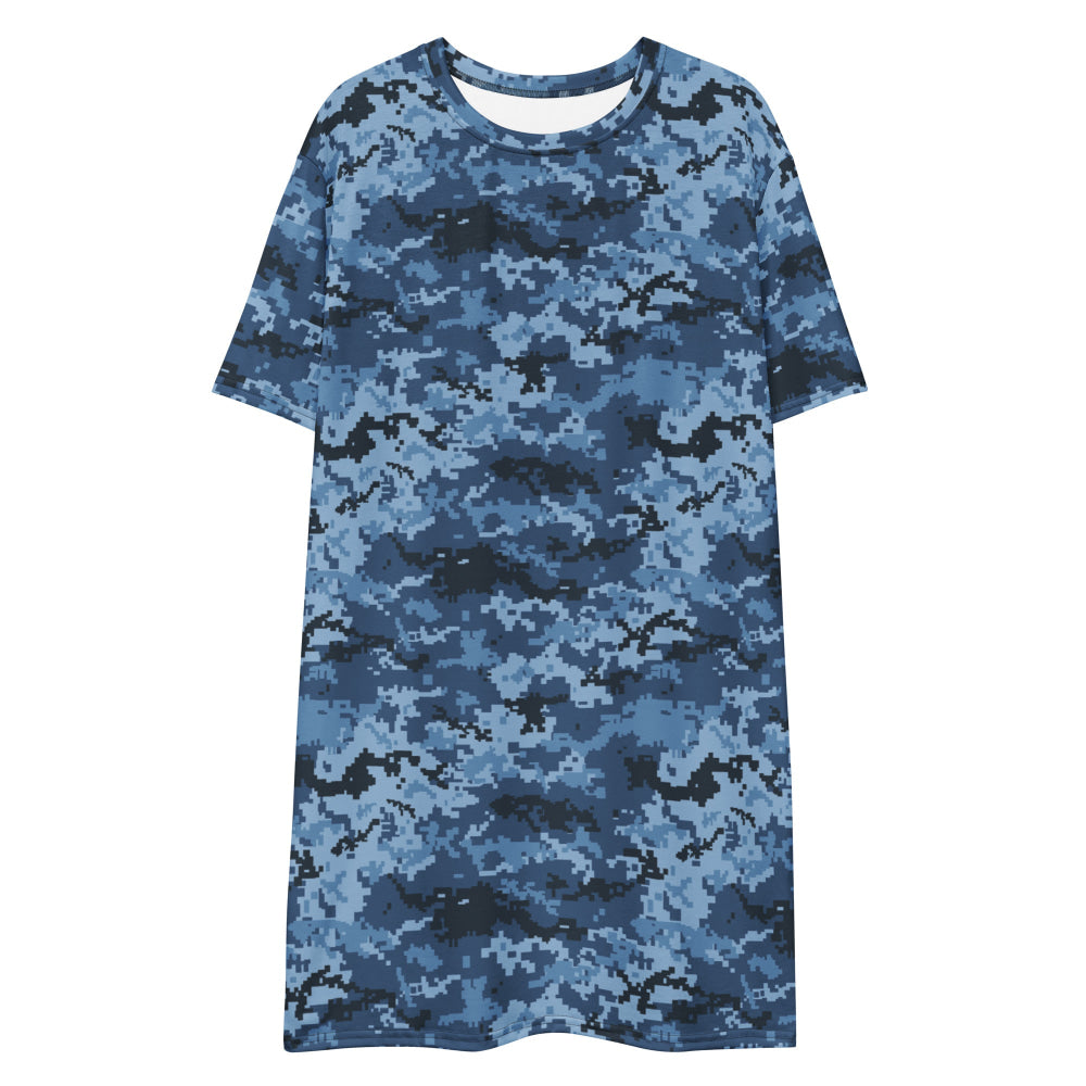 Ukrainian MM14 Navy CAMO T-shirt dress - Womens T-Shirt Dress