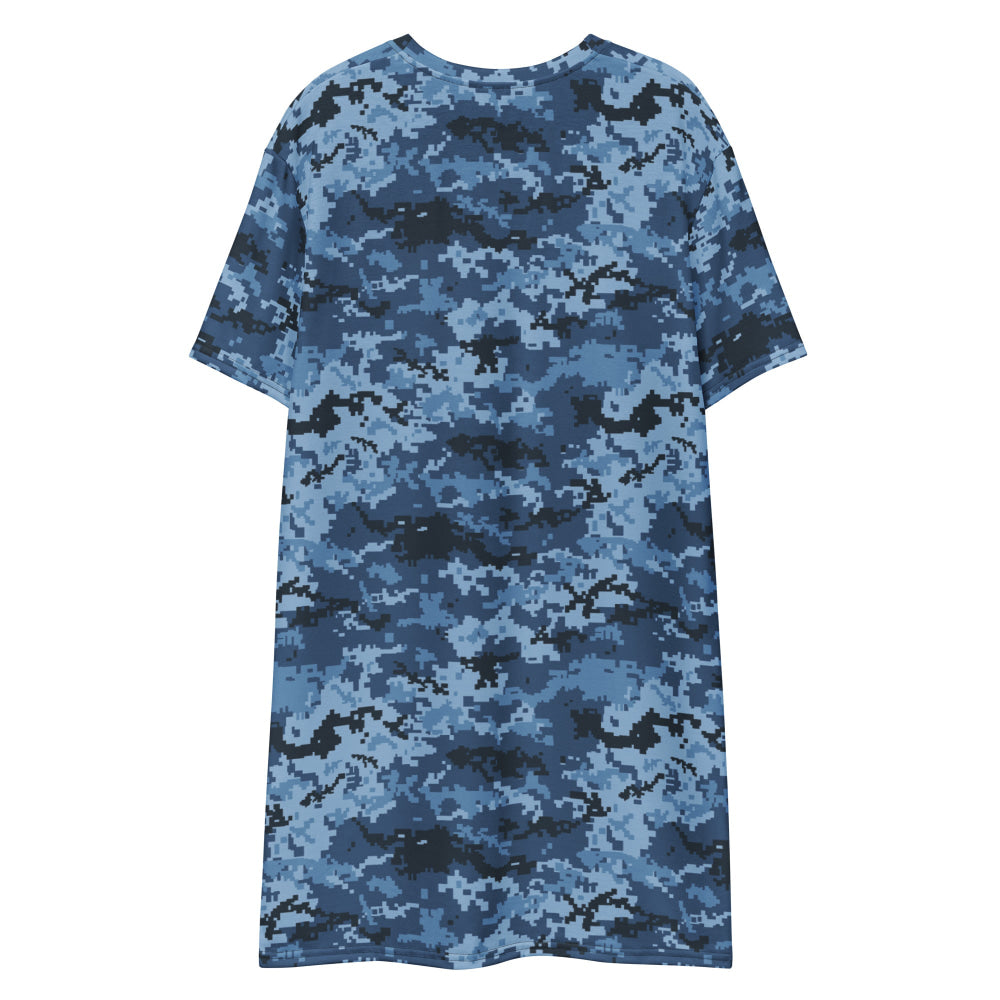 Ukrainian MM14 Navy CAMO T-shirt dress - Womens T-Shirt Dress