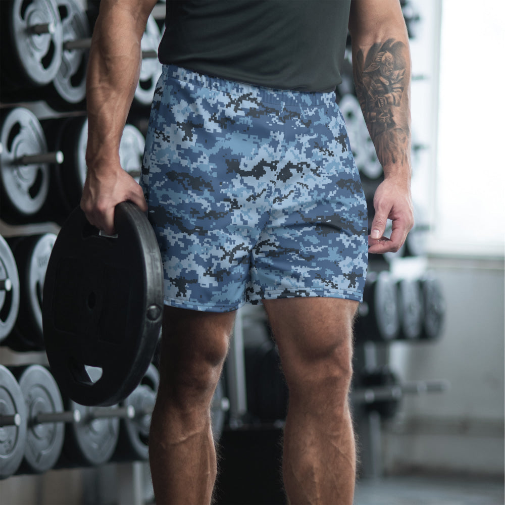 Ukrainian MM14 Navy CAMO Unisex Athletic Long Shorts - XS