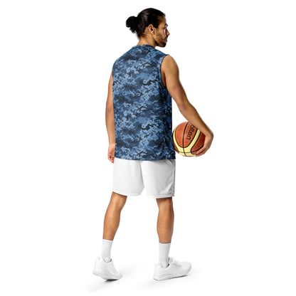 Ukrainian MM14 Navy CAMO unisex basketball jersey - Basketball Jerseys