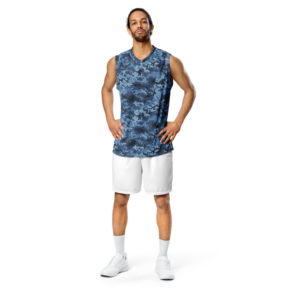 Ukrainian MM14 Navy CAMO unisex basketball jersey - Unisex Basketball Jersey