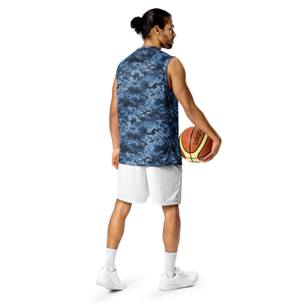 Ukrainian MM14 Navy CAMO unisex basketball jersey - Unisex Basketball Jersey