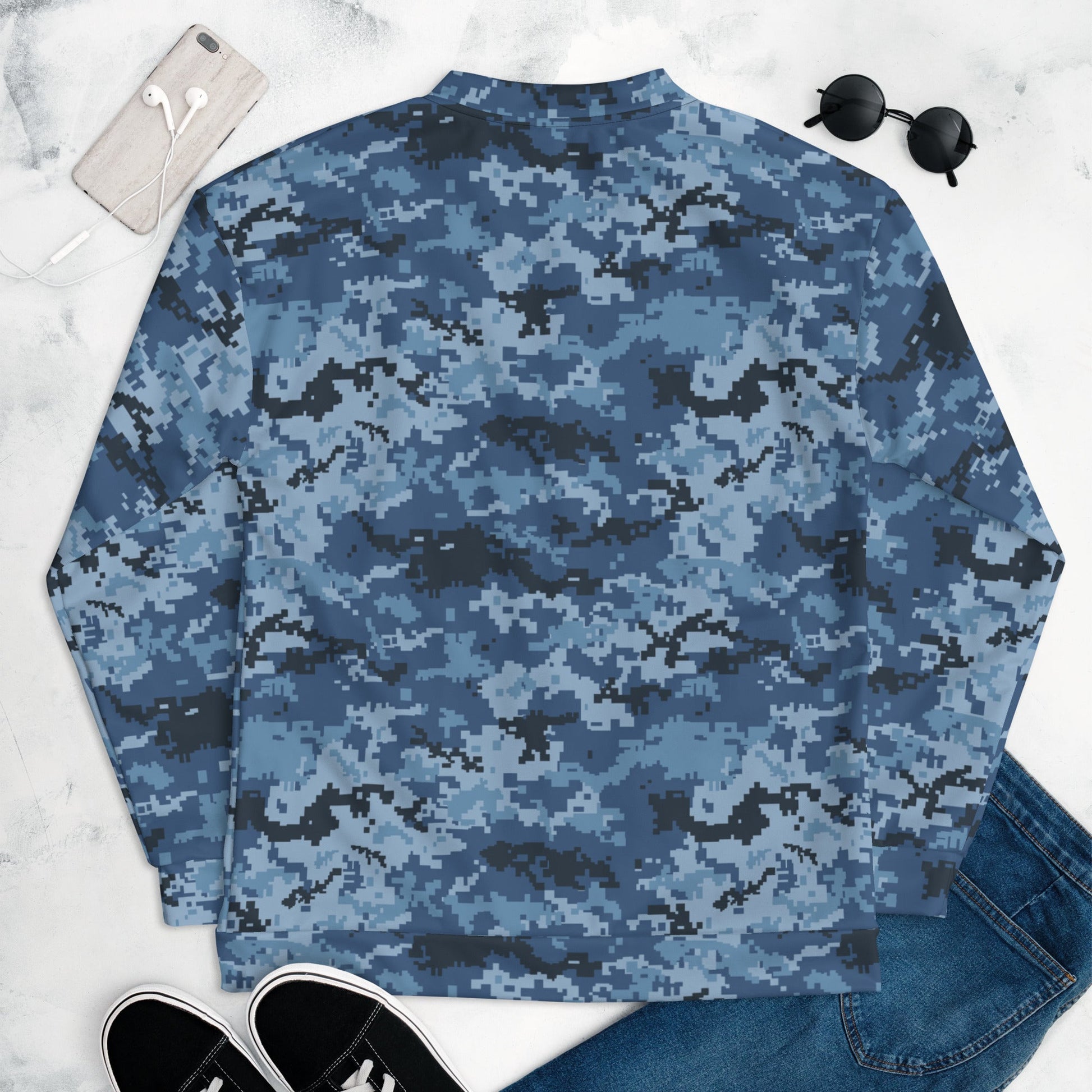 Ukrainian MM14 Navy CAMO Unisex Bomber Jacket - Jackets