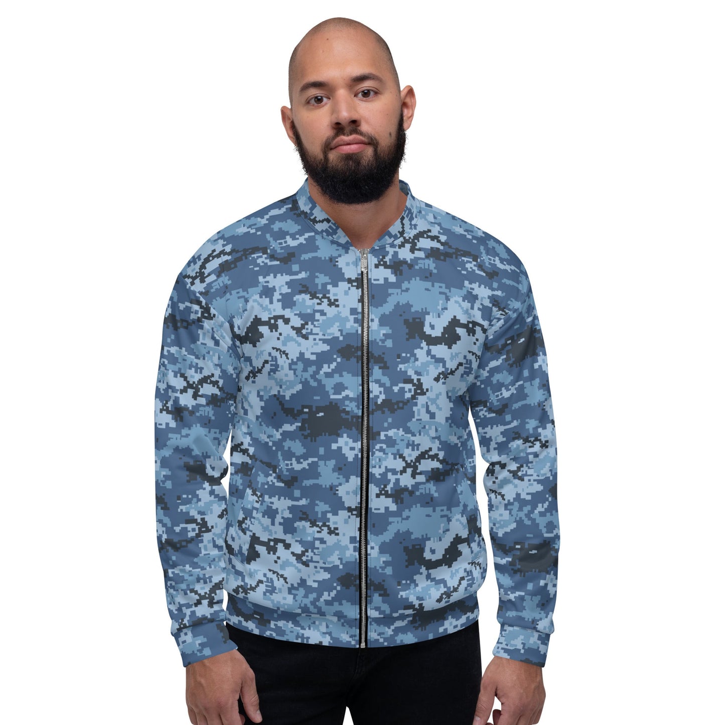 Ukrainian MM14 Navy CAMO Unisex Bomber Jacket - Jackets