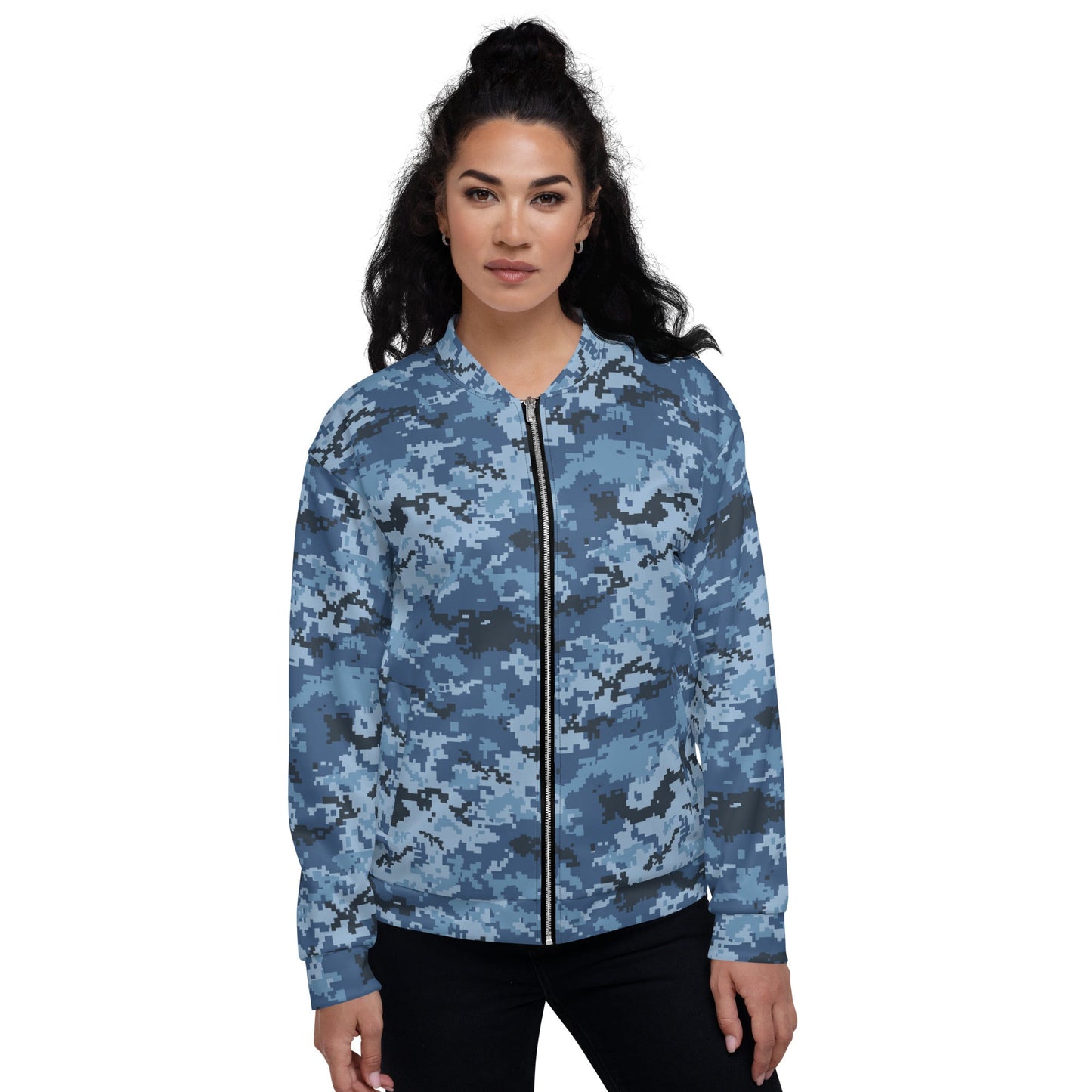 Ukrainian MM14 Navy CAMO Unisex Bomber Jacket - Jackets