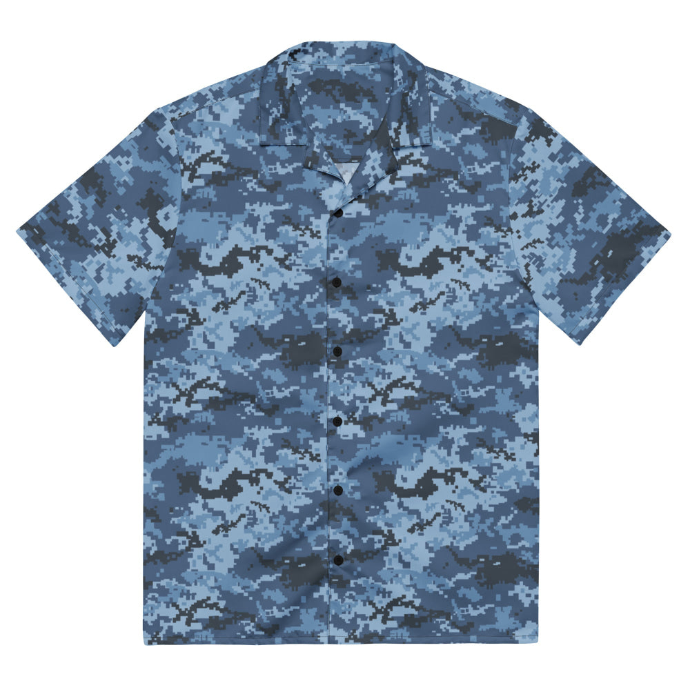 Ukrainian MM14 Navy CAMO Unisex button shirt - 2XS - Button Shirt