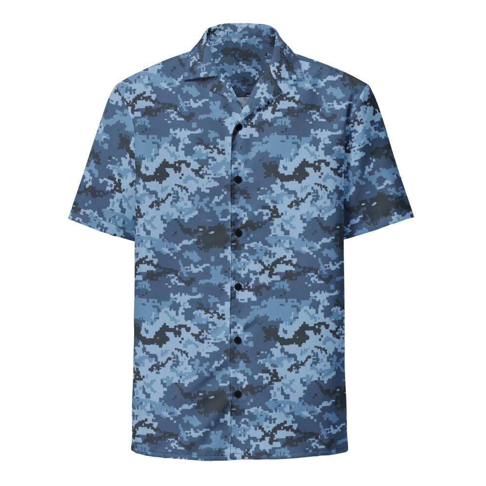 Ukrainian MM14 Navy CAMO Unisex button shirt - Button Shirt