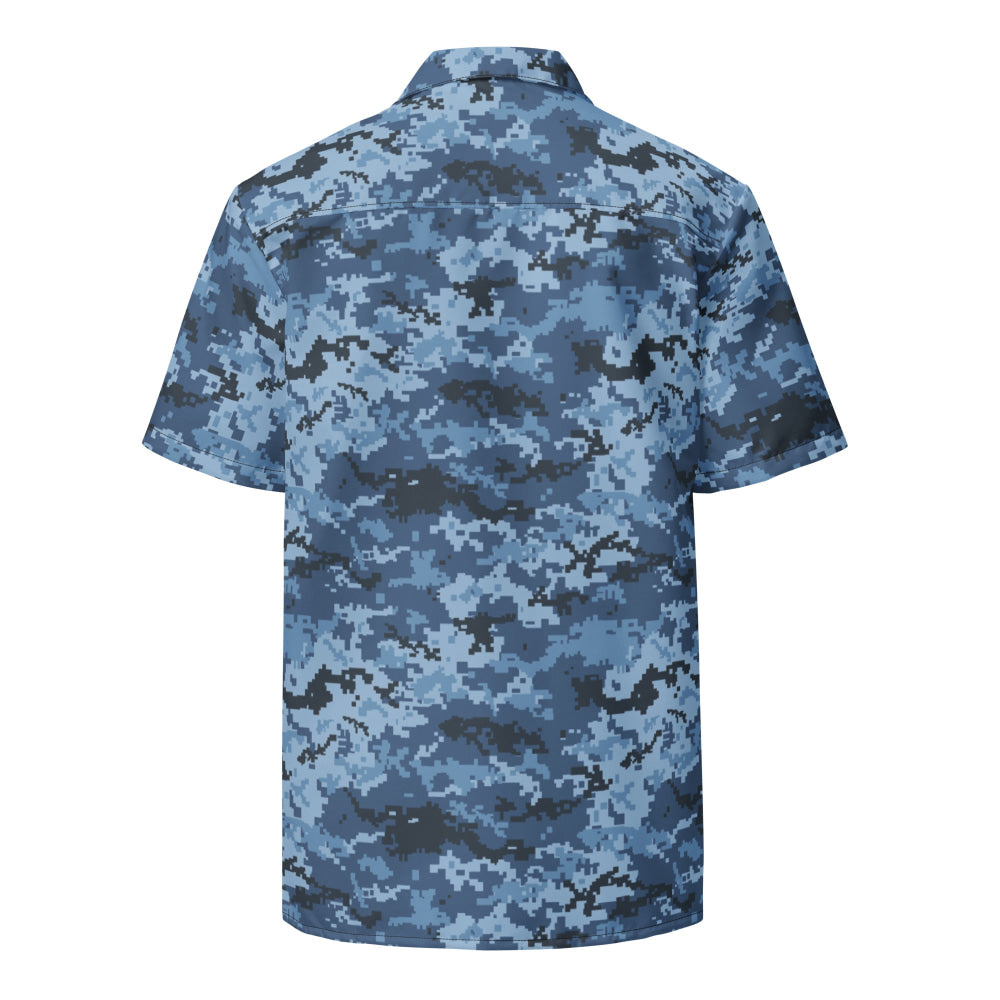 Ukrainian MM14 Navy CAMO Unisex button shirt - Button Shirt