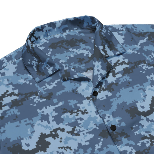 Ukrainian MM14 Navy CAMO Unisex button shirt - Button Shirts