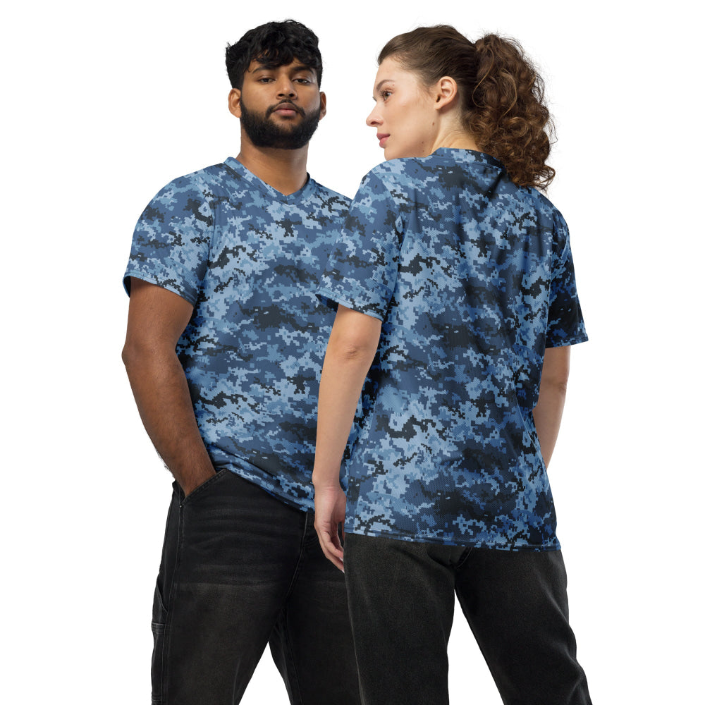 Ukrainian MM14 Navy CAMO unisex sports jersey - 2XS - Unisex Sports Jersey