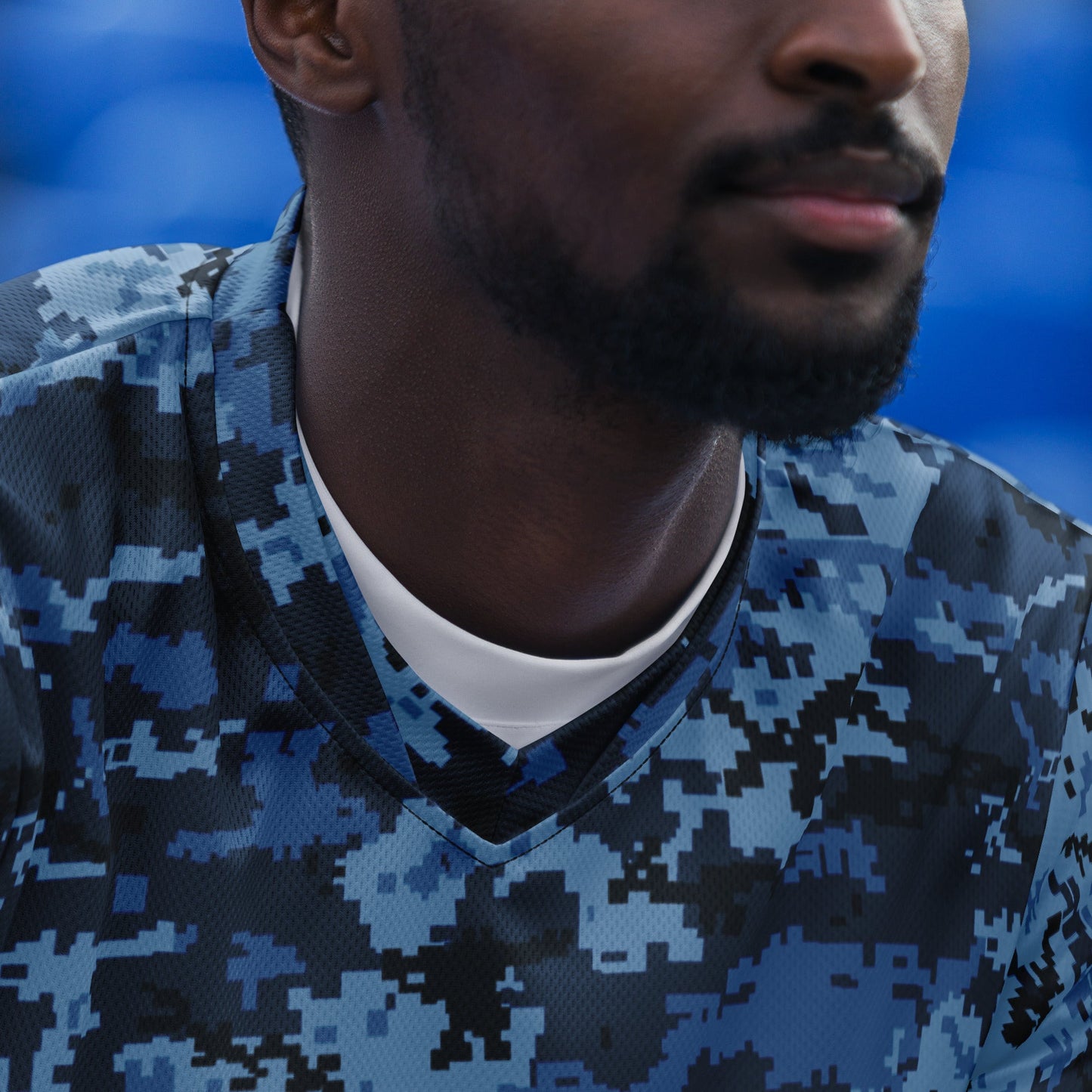 Ukrainian MM14 Navy CAMO unisex sports jersey - Sports Jerseys