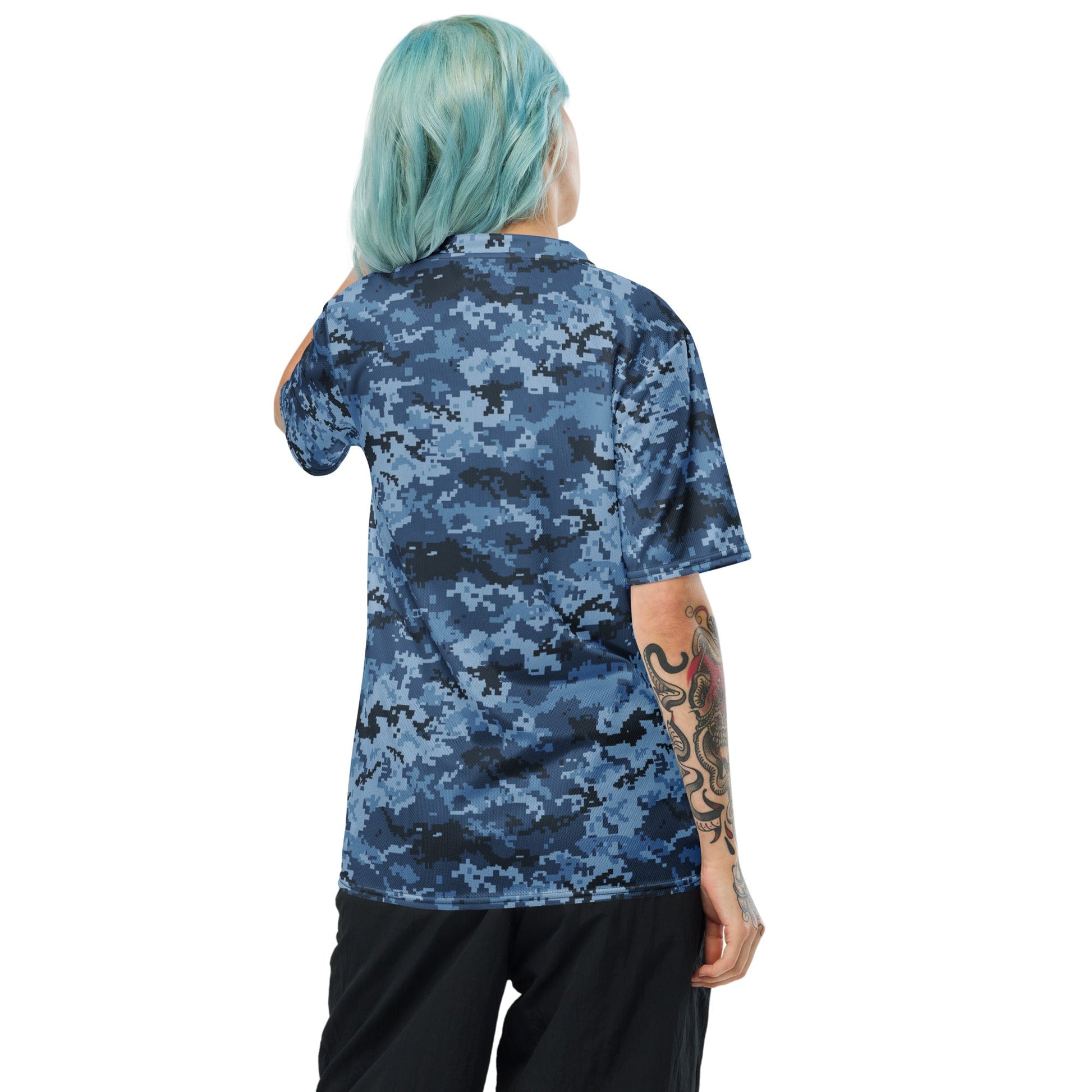 Ukrainian MM14 Navy CAMO unisex sports jersey - Sports Jerseys