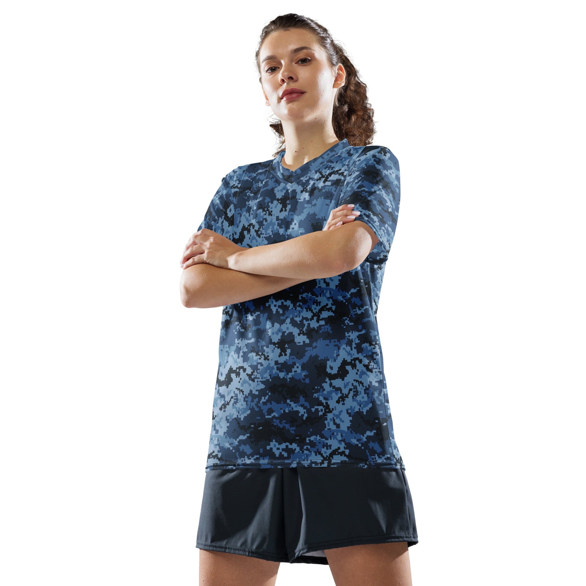 Ukrainian MM14 Navy CAMO unisex sports jersey - Sports Jerseys