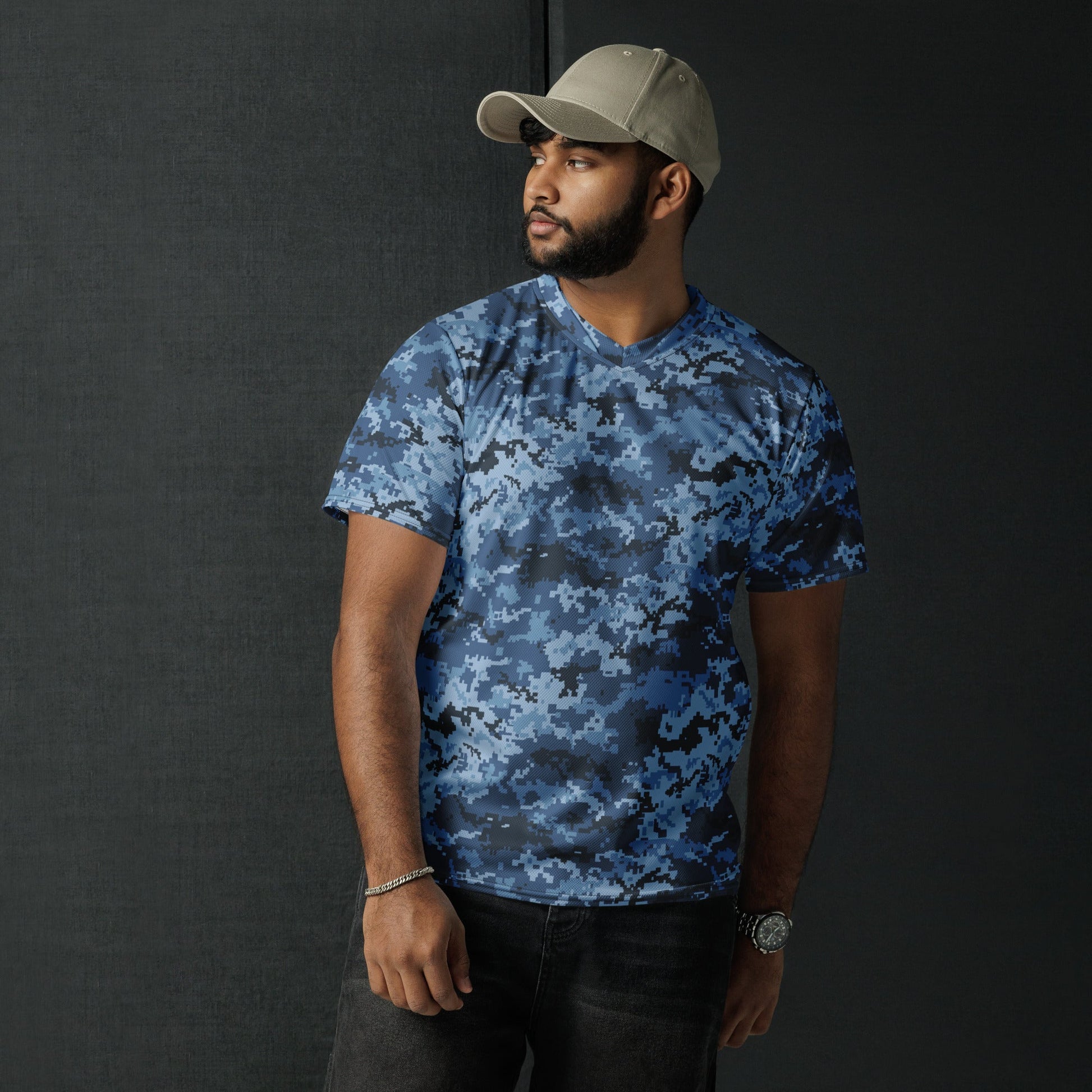 Ukrainian MM14 Navy CAMO unisex sports jersey - Sports Jerseys