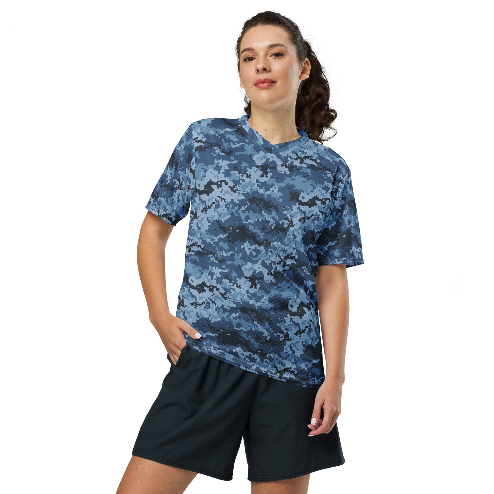 Ukrainian MM14 Navy CAMO unisex sports jersey - Sports Jerseys