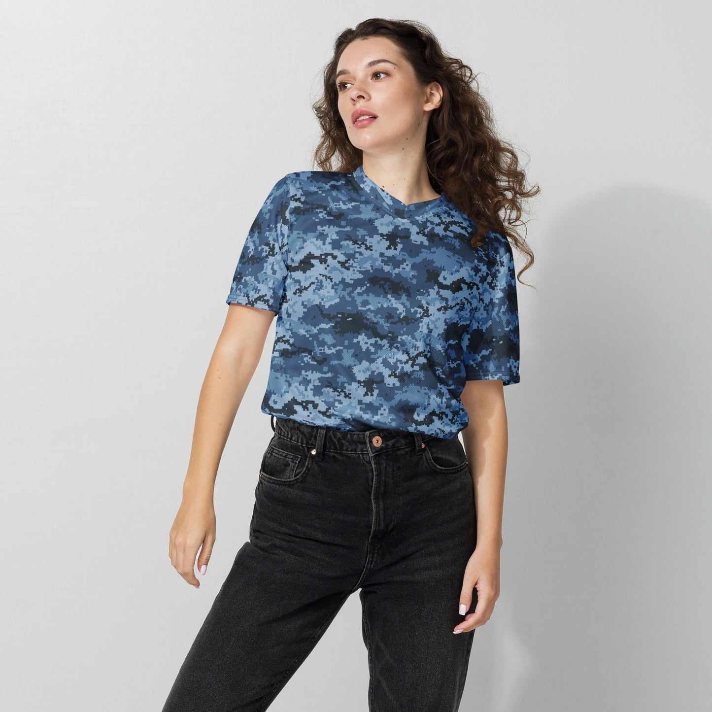 Ukrainian MM14 Navy CAMO unisex sports jersey - Sports Jerseys