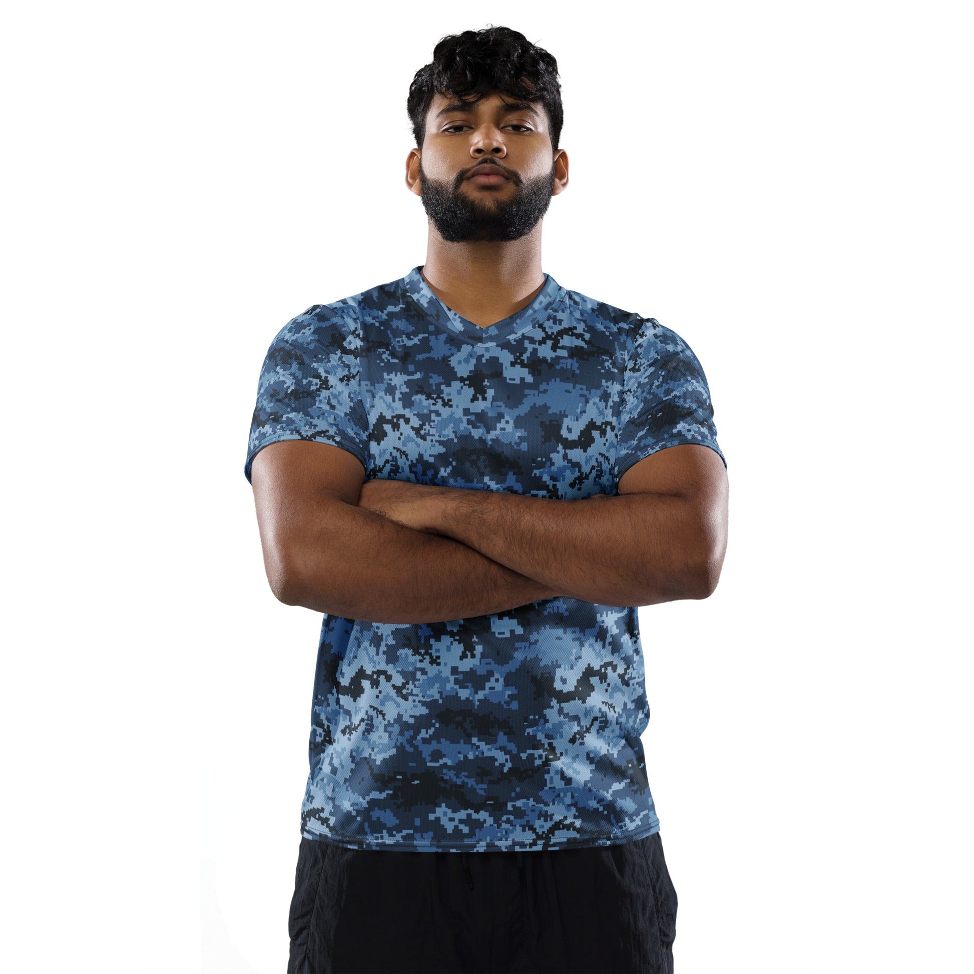 Ukrainian MM14 Navy CAMO unisex sports jersey - Sports Jerseys