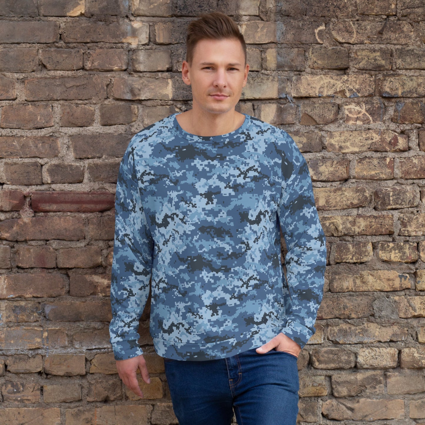 Ukrainian MM14 Navy CAMO Unisex Sweatshirt - XS - Sweatshirts