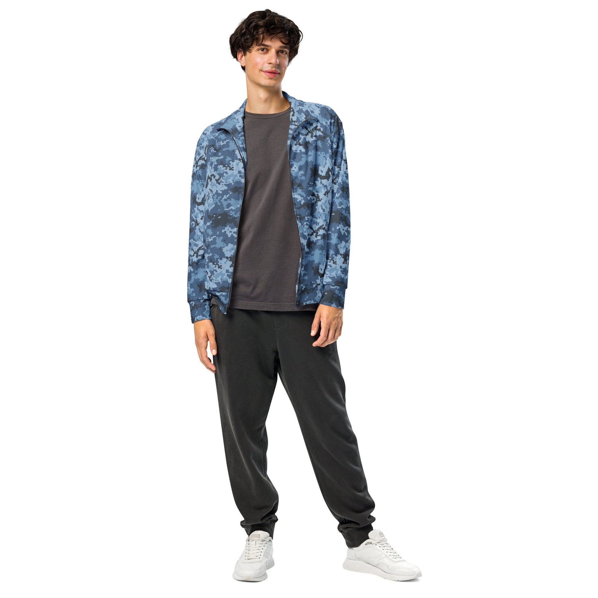 Ukrainian MM14 Navy CAMO Unisex track jacket - Track Jackets